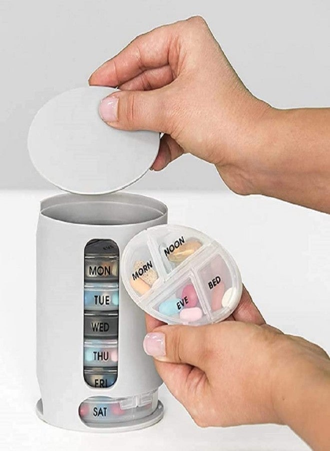 Naivete Pill Pro 7 Day Weekly Tablet Medicine Storage Box With 4 Compartments/Pill Dispenser - Image 2